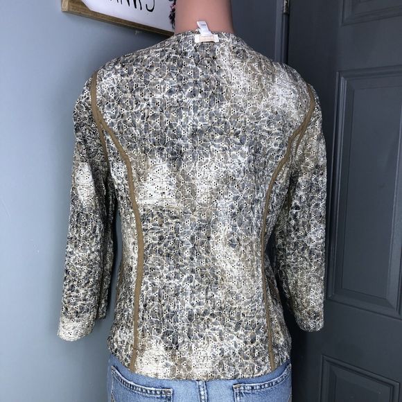 Chico's Jacket Shirt Top Reversible 1 S/M - Picture 7 of 15